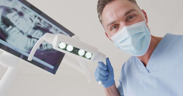 Dentist Examining Patient's Mouth with X-ray on Screen - Download Free Stock Images Pikwizard.com