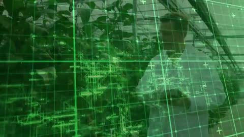 Agricultural Scientist Scanning Crops with Digital Technology