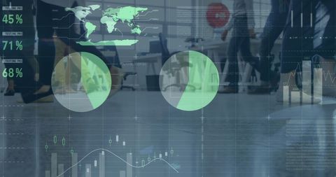 Digital Financial Data Visualization in Business Environment - Download Free Stock Images Pikwizard.com