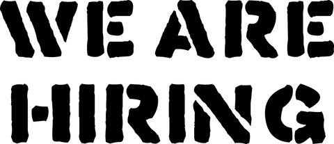 Transparent we are hiring text for employment announcements