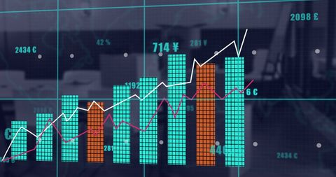 Futuristic Data and Financial Analysis in Modern Office Environment - Download Free Stock Images Pikwizard.com