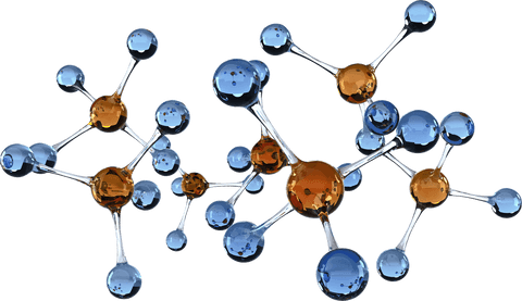 transparent abstract molecular structure with blue and orange spheres - Download Free Stock Videos Pikwizard.com