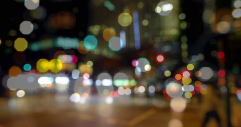 Blurred City Night Traffic with Vibrant Light Bokeh - Download Free Stock Images Pikwizard.com