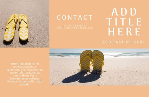 Serene beach vacation with flip-flops by ocean