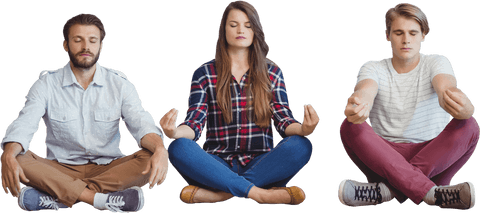 Transparent Group Meditation Practice for Workplace Wellbeing - Download Free Stock Videos Pikwizard.com