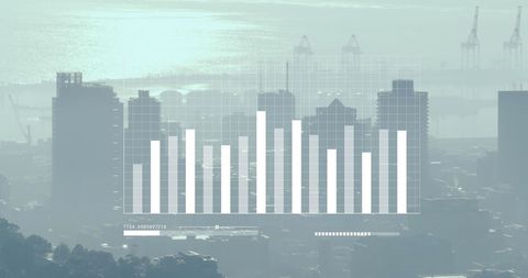 Financial Data Overlaying Urban Cityscape Illustrating Market Trends - Download Free Stock Images Pikwizard.com