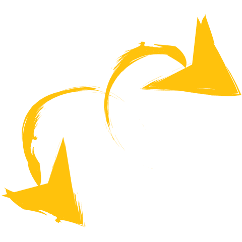 yellow curved arrows on transparent background illustration - Download Free Stock Videos Pikwizard.com