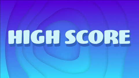 High Score Text Animation on Gradient Background