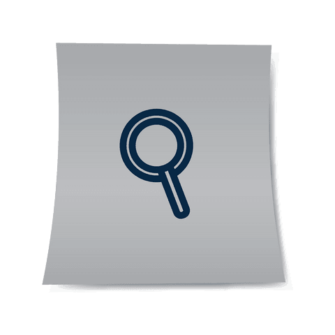 gray sheet icon with black magnifier on transparent background - Download Free Stock Videos Pikwizard.com