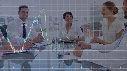 Dynamic Business Meeting with Overlaid Data Analytics