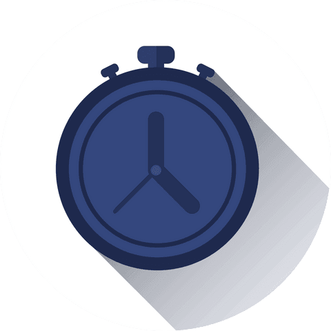 Minimalist Blue Stopwatch Time Icon on Transparent Background - Download Free Stock Videos Pikwizard.com