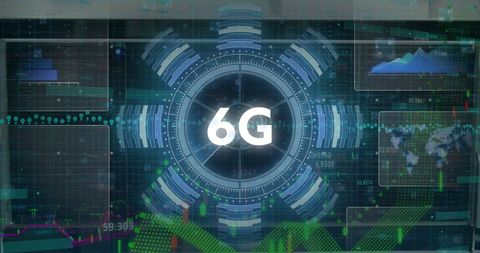 Innovative 6G Technology with Digital Data Interface - Download Free Stock Images Pikwizard.com
