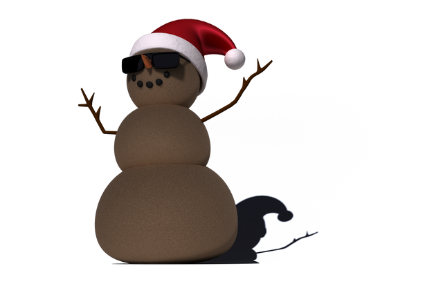 Festive Brown Snowman in Santa Hat with Transparent Background - Download Free Stock Videos Pikwizard.com