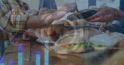 Digital Payment Concept with Data Analytics Overlay