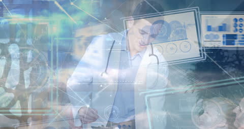 Multilayered Visualization of Doctor Analyzing Medical Data