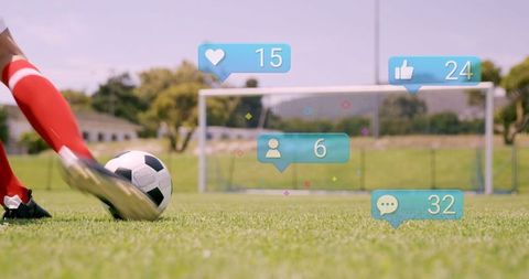 Soccer Icon Displaying Real-Time Social Media Reactions