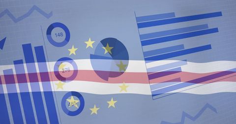 Economic Analytics Overlapping Cape Verdean and European Union Elements - Download Free Stock Images Pikwizard.com
