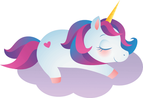 cute unicorn sleeping on transparent cloud - Download Free Stock Videos Pikwizard.com