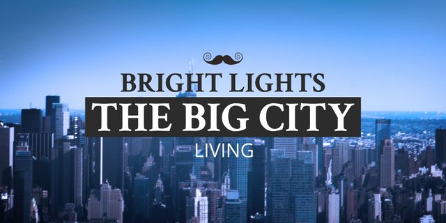 Bright City Skyline with Modern Urban Living Text Overlay - Download Free Stock Templates Pikwizard.com