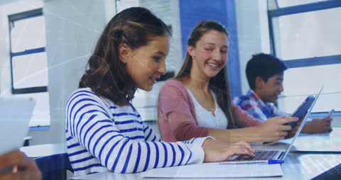 Students Using Technology in Classroom for Learning