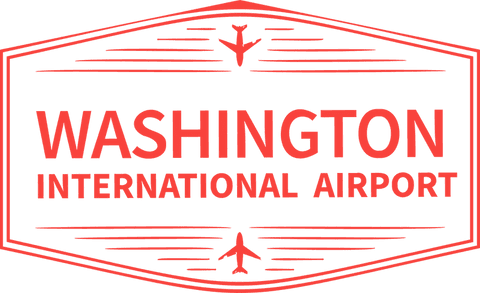 washington international airport red transparent emblem with plane icons - Download Free Stock Videos Pikwizard.com