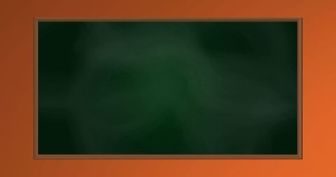 Empty Green Chalkboard with Orange Border Background - Download Free Stock Images Pikwizard.com