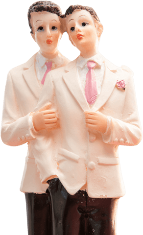transparent gay couple wedding cake topper with elegant pink detailing - Download Free Stock Videos Pikwizard.com