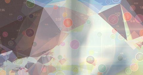 Futuristic Digital Network Overlay with Abstract Geometric Shapes - Download Free Stock Images Pikwizard.com