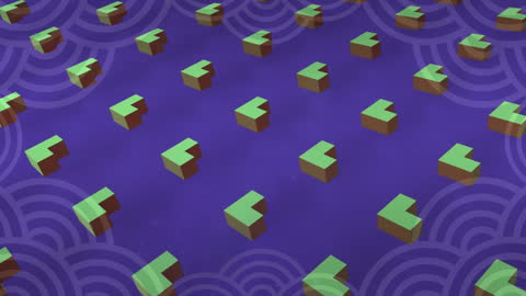 Digital Pixels and Patterns on Geometric Background