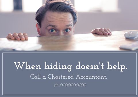 promotional visual for financial services featuring anxious man - Download Free Stock Templates Pikwizard.com