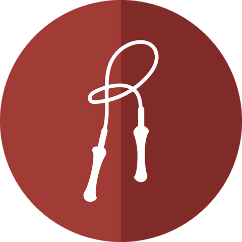 transparent icon of skipping rope with red background - Download Free Stock Videos Pikwizard.com