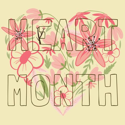 floral heart month design celebrating health and love - Download Free Stock Templates Pikwizard.com