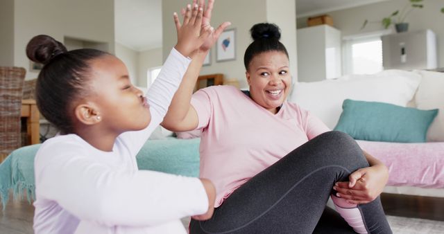 Mother and Daughter Enjoying Quality Time Doing Home Activities - Download Free Stock Images Pikwizard.com