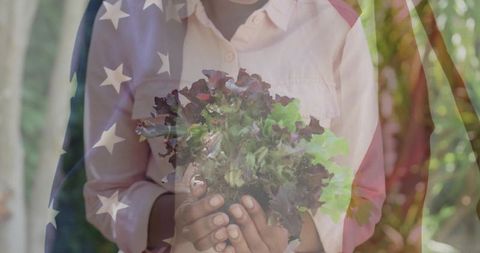 Embracing Freshness: Farm-to-Table with Patriotic Backdrop