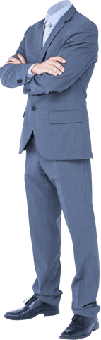 Headless Businessman Transparent Image Arms Crossed