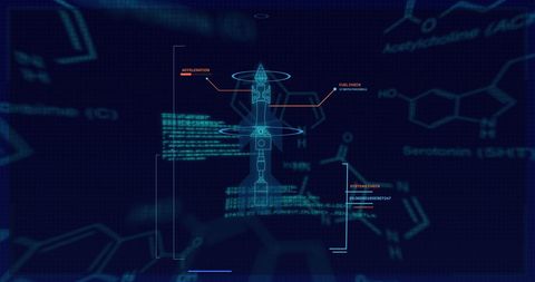 Digital Interface of Rocket Blueprint with Chemical Analysis