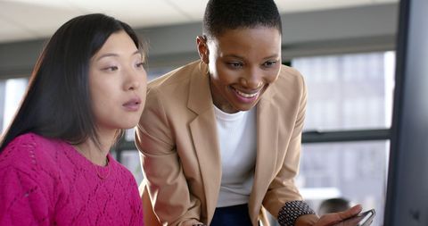 Diverse Business Collaboration in Casual Office Environment