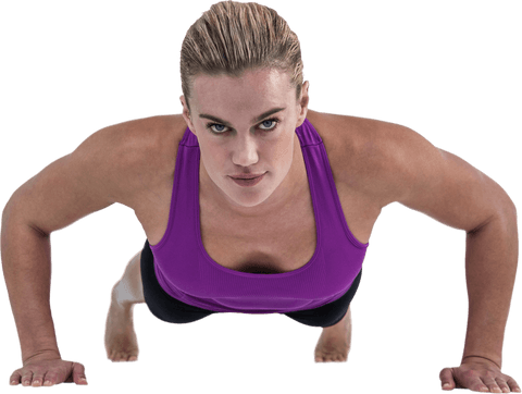 transparent woman performing push up with strength and focus - Download Free Stock Videos Pikwizard.com