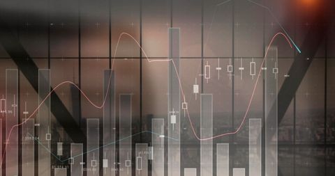 Digital Financial Graphs Over Cityscape Illustration - Download Free Stock Images Pikwizard.com