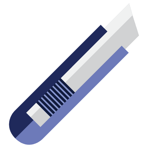 blue utility knife on transparent background for craft and diy projects - Download Free Stock Videos Pikwizard.com