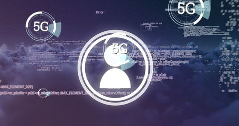 5G Technology Concept in Digital Cloud Environment - Download Free Stock Images Pikwizard.com