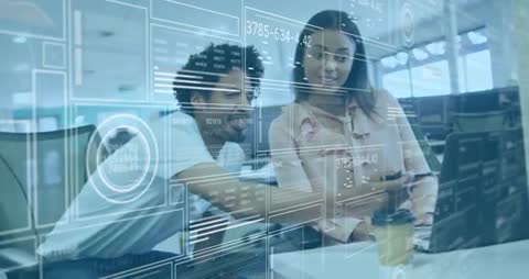 Tech Team Analyzing Augmented Reality Data Together