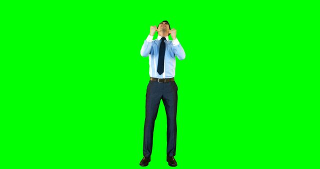 Businessman Celebrating Success Against Green Screen Background - Download Free Stock Images Pikwizard.com