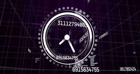 Digital Countdown with Moving Numbers on Black Background - Download Free Stock Images Pikwizard.com