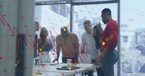 Data Analysis Team Meeting with Statistical Overlays