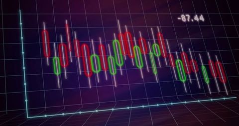 Technological Interface Showing Financial Market Data Process