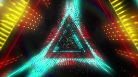 Futuristic Glowing Light Trails Forming a Geometric Pattern