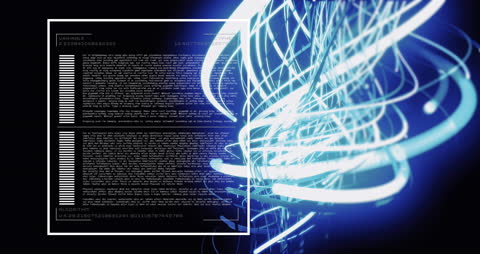 Futuristic Data Processing Interface in Digital World