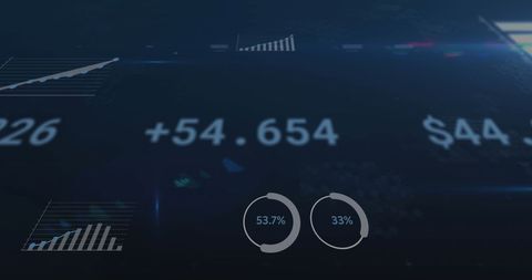 Financial Data Analysis with Digital Interface - Download Free Stock Images Pikwizard.com
