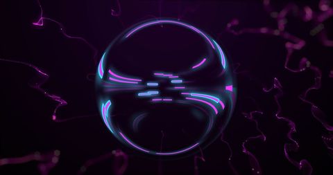 Futuristic Data Transfer Globular Light Trails - Download Free Stock Images Pikwizard.com
